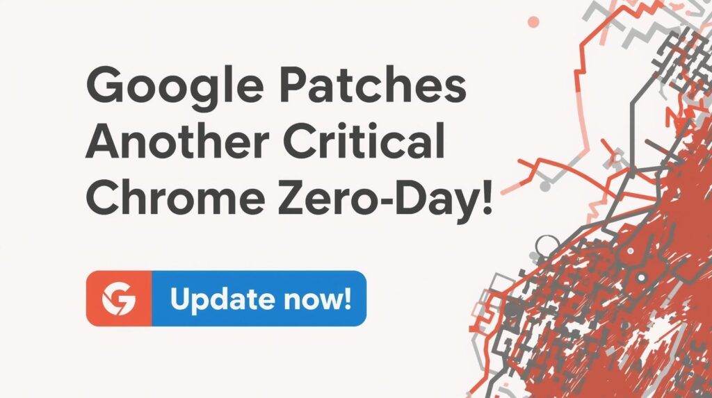 create image simple poster for blog google patches another critical chrome zero day — update now!
